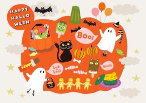 ハロウィンキャラクターのイラスト